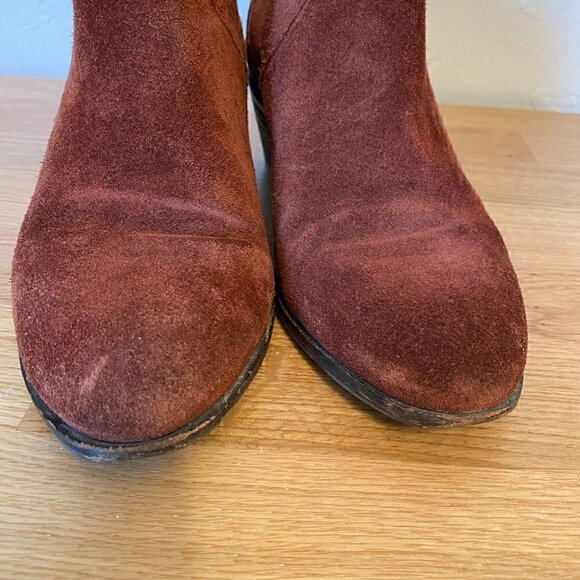 Sole Society Vixen Red Suede Western Booties - Picture 3 of 11